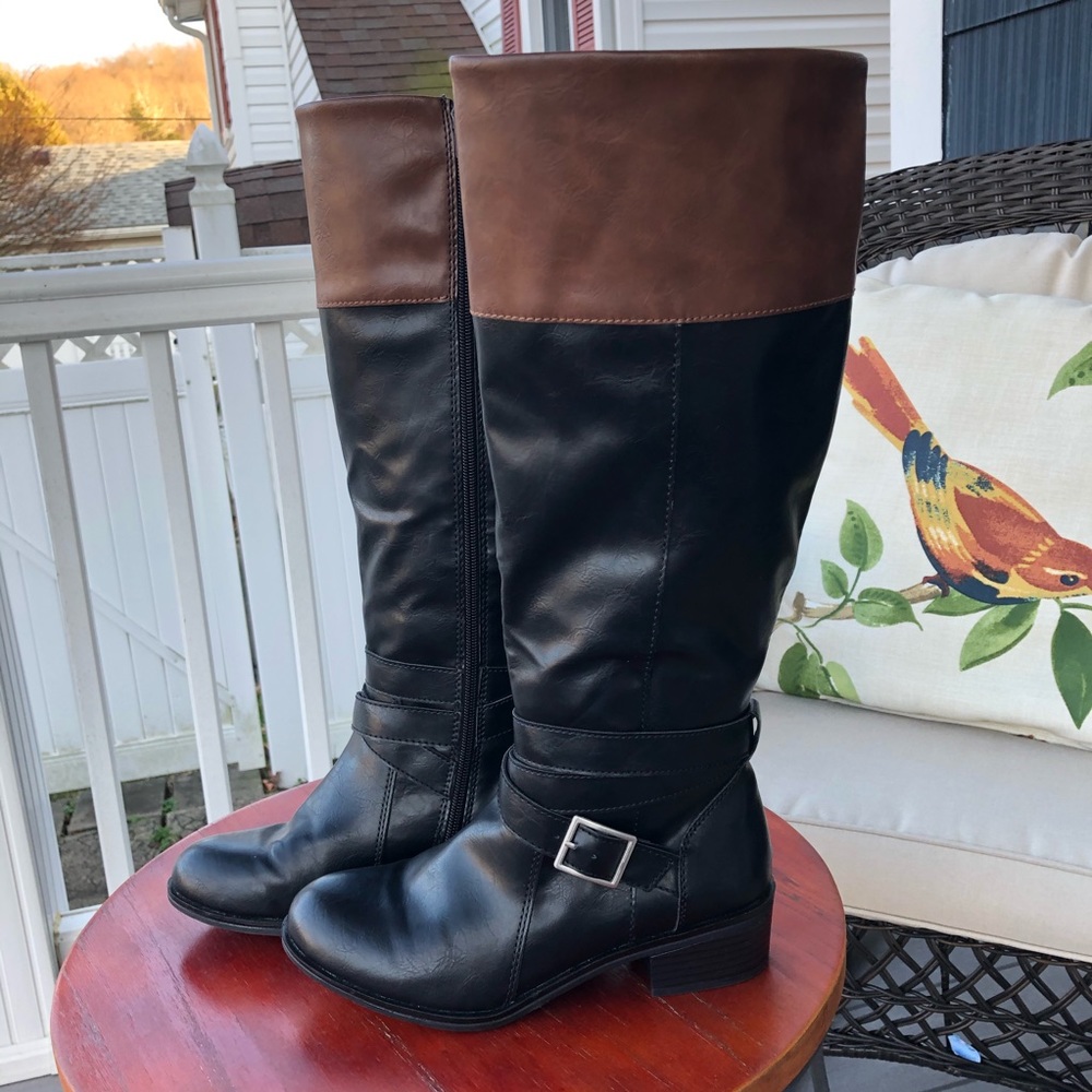 Arizona Jean Co. NWT 2-Tone Knee-High Delling Boot - Picture 1 of 5